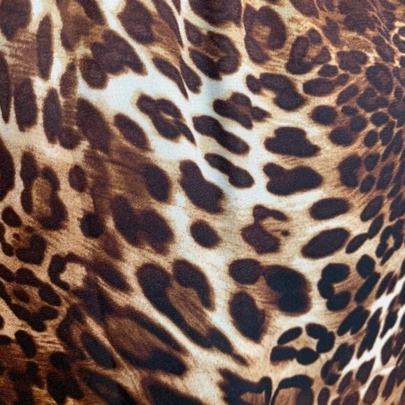 Chic Leopard print Chiffon Midi Skirt on trend - Picture 5 of 5